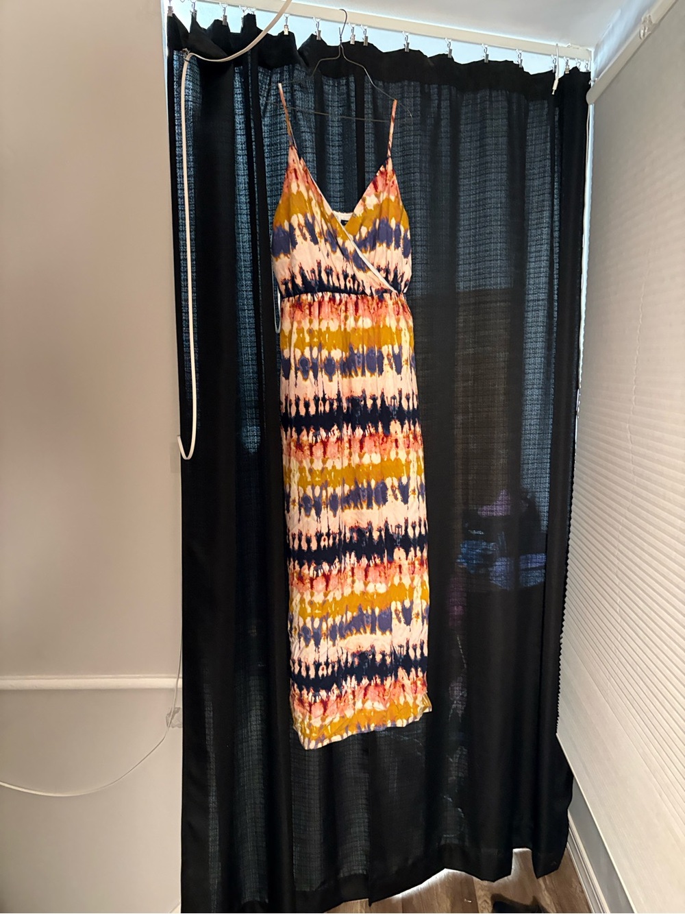 One Clothing LA Maxi Dress Women's Large Boho Tie Dye Sleeveless Sundress